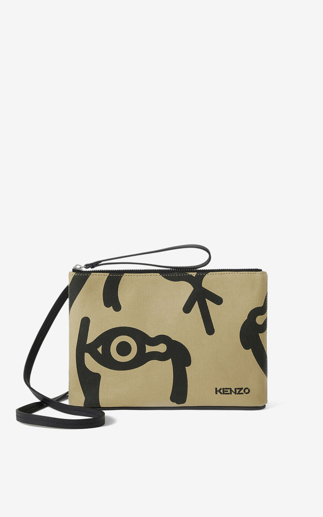 Sac Messenger Kenzo Femme Arc with gusset Beige EKBXG-1862